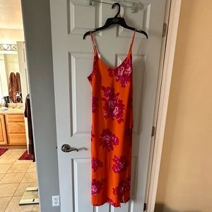 Large Scoop Floral Slip Dress